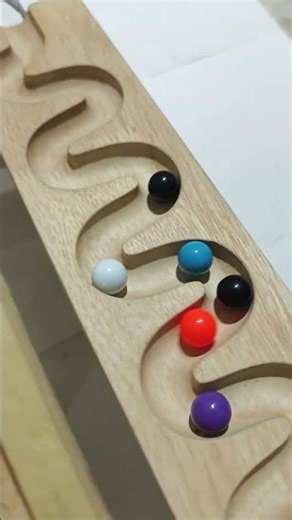 Wooden track ball Ep365 #educationaltoys #trackball #woodentoy