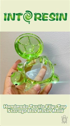 Turtle Flip-Top Storage Box | Resin Mold Demo #diy #resin #intoresin