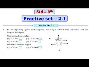 Practice set 2.1 class 8th math | Chapter 2 Parallel lines and transversal | #class8maths