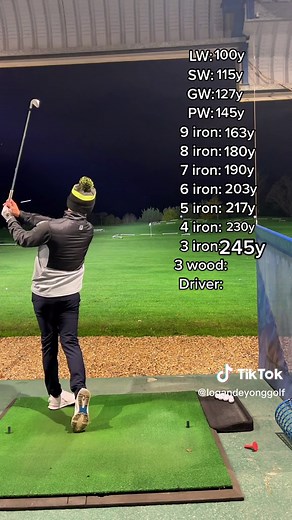 Golf Club Carry Yardages Chart