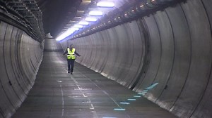 Inside the Eurotunnel service tunnel on its 20th anniversary