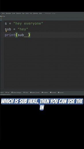 How to check for substring in python #pythontutorial #pythonforbeginners