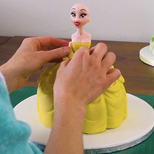 Belle doll cake from Beauty and the Beast 💛✨ | Zoe's Fancy Cakes