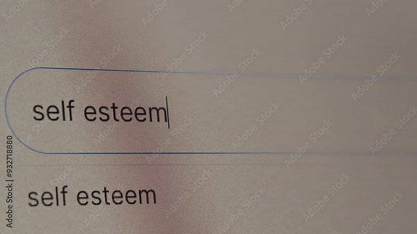 User search about self esteem by search web find positive inspiration, emotional knowledge about pride in self by psychologist. Online technology convenience for psychological research. Webography.