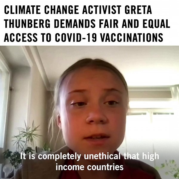 We believe that everyone, everywhere, must have fair and equal access to Covid-19 vaccinations. So does Greta Thunberg. | Amnesty International