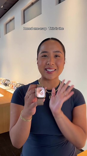 Team @apple watch band tan 🙈😅 So excited for the new Apple Watch Series 10, especially with the new titanium finish! Definitely eyeing the gold 👀✨ #applewatch #applewatchseries10 #shotoniphone