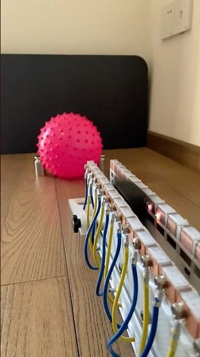 Electromagnetic catapult, electromagnetic coil launch~~ #homemade #electromagneticcatapult