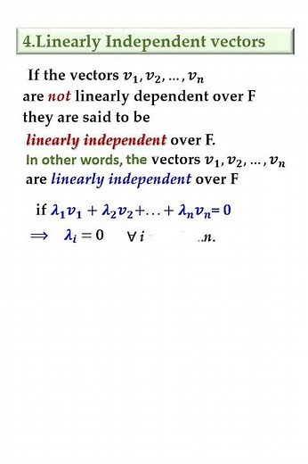 Linear Algebra| Linearly independent vectors