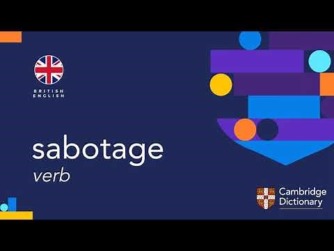 How to pronounce sabotage (verb) | British English and American English pronunciation