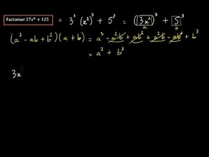 Factorisation de la somme de deux cubes