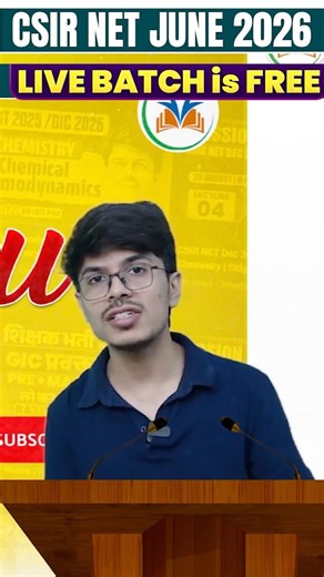 CSIR NET JUNE 2026 Free Live Class 😱 #madchemclasses #csirnetjune2026 #csirnetchemicalscience