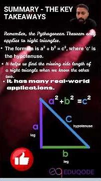 Summary of Pythagoras Theorem | Easy Explanation with Real Life Examples