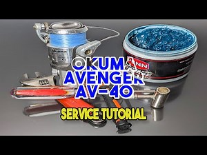 Okuma Avenger AV40 - How To Take Apart, Service And Reassemble. Fishing Reel Repair