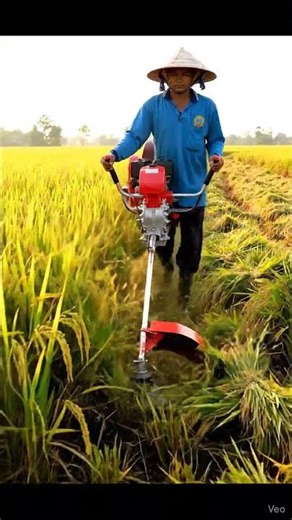 Smart rice harvesting machines 🌾🔥