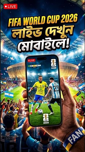 Watch all World Cup games live on mobile | How to Watch Fifa World Cup 2026 Live #shorts #fifa #live