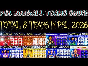 PSL 2026: All Teams Final Squad | Total 8 teams in PSL 11 | New Teams in PSL2026 | Team Best squad