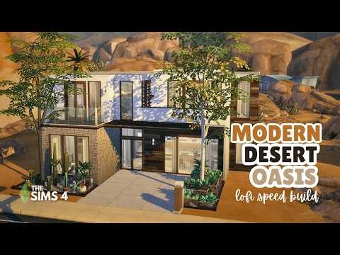 Modern Desert Oasis | Lofi | No CC | The Sims 4 Speed Build