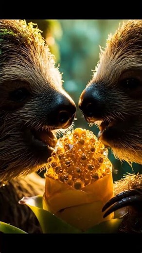 Velvet-Moss Sloth: The Perfect Nectar Bite #ASMR #SlowCinema #NatureZen