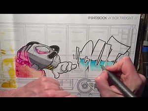 Tutorial - Chrome effect lettering - advanced fill technique for graffiti letters