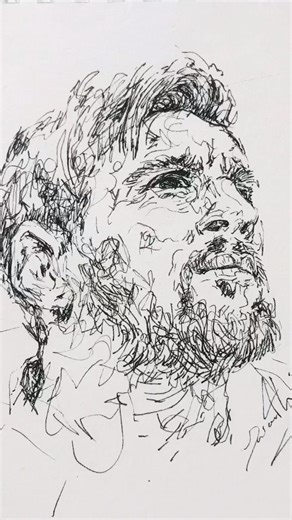 MESSI PEN SKETCH! ⚽️🤯 #shorts #art