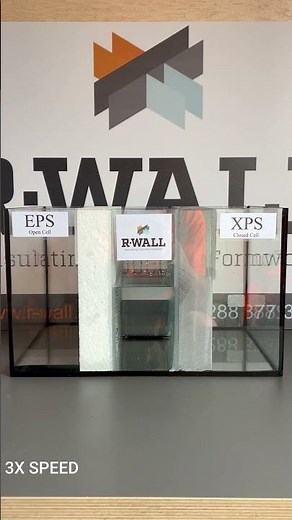 R-Wall XPS insulation (Grey) VS EPS insulation water resistance test
