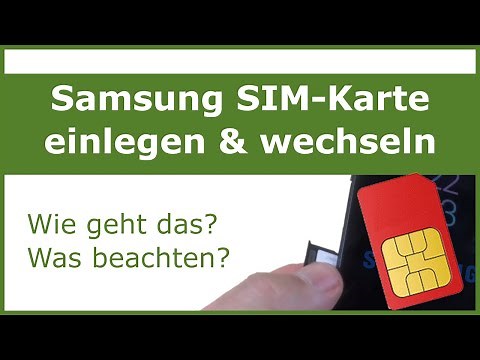 Samsung SIM Karte einlegen