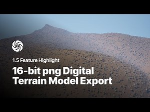 16-bit png digital terrain model export | RealityCapture 1.5 Feature Highlight