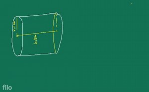 A round glass vessel has a cylindrical top. The height of that ... | Filo