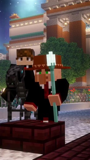 antes de que me hiciera un hámster... #Minecraft #java #bedrock #aldeano #animacion