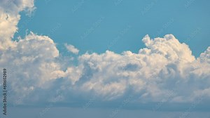 Time-lapse with rising Cumulus Clouds in the Caribbean