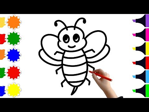 How to Draw a Colorful Honey Bee | Easy Step by Step Tutorial | Artful Joyland