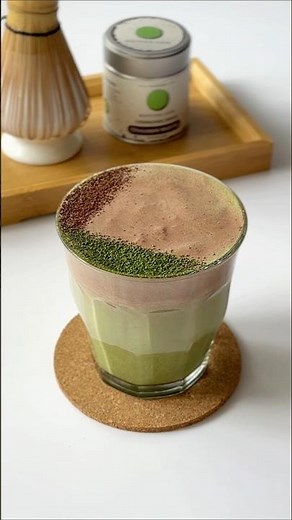 Warm Double Chocolate Matcha Latte | make the famous cafe recipe at home!