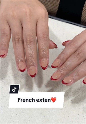 French exten❤️ #nailsalonmakassar #nailartindonesia #nailartmakassar #jualkukupalsu #fyp