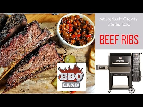Smoked Beef Ribs cooked on the Masterbuilt Gravity Series 1050 grill