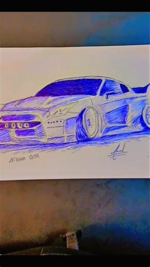 Sketching GODZILLA: The 2026 Nissan GT-R 🐉 |#sketch #trending #viral