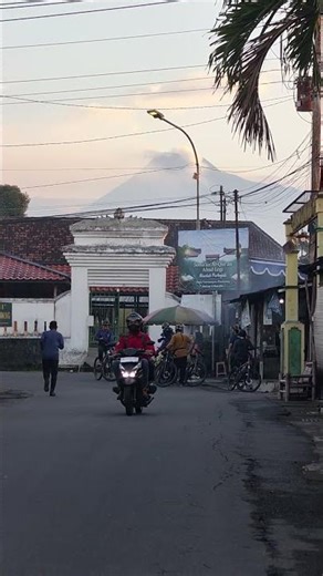 The Beauty of Mount Merapi in the Morning