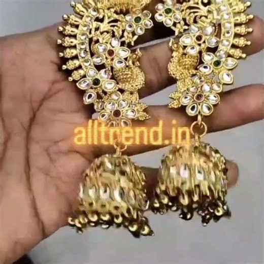 Traditional Peacock Design Jhumka Earrings Elegant Ethnic Jewelry