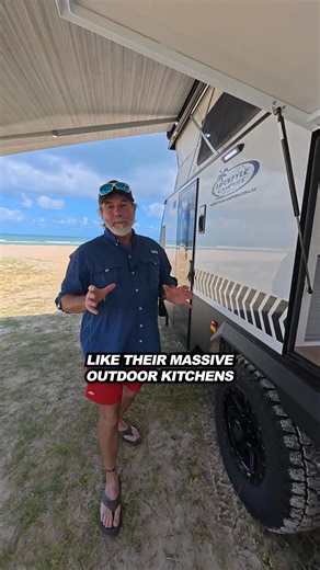 Imagine a camp setup like this! 😍 Here's why our campers are the most loved in Australia! ⬇️ ✅We design, engineer & manufacture our caravans in our own factories - not someone else's! ✅We're a genuine family owned & run business - since 2002! ✅EVERYTHING is made by us so we know every detail in and out ✅MASSIVE kitchens with huge storage ✅Smaller overall profile so you can tow more safely & even store your van in a garage! | Lifestyle Campers