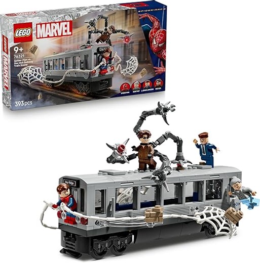 LEGO ǀ Marvel Spider-Man vs. Doc Ock: Showdown in der U-Bahn - Kreatives Spielzeug mit Superhelden Minifiguren - Spielzeug Zugmodell - Kinder Geschenk für Jungen und Mädchen ab 9 Jahren - 76321