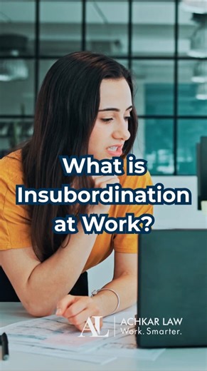 What is insubordination at work (in Ontario)?