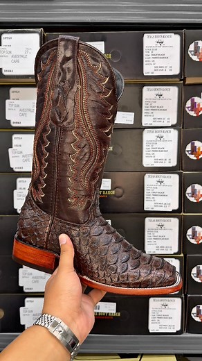 1.3K views · 22 reactions | A Closer Look At Our EXCLUSIVE Chocolate Brown Python Boots For ONLY $119!!Available At TEXASBOOTRANCH.NET | Texas Boot Ranch | Facebook