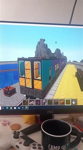 Arriva class 150 arriving at Cog station (Create mod)