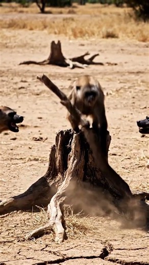 Hyenas Attack a Monkey… Instantly Regret It