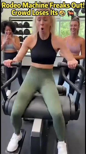 Runaway Rodeo Machine Goes Wild in Gym! Japanese Beauty’s Reaction Has Everyone Laughing 🤣🐎#G#GymFailF#FunnyVideoM#MechanicalHorseR#RodeoMachineW#usa
