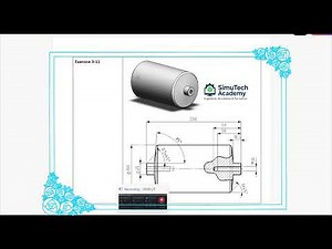 SolidWorks Tutoriel 3 I Exercice 3-11 I Modélisation d’un Cylindre avec révolution| CAO |
