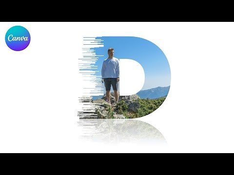 CREATE Distortion Text Effect for LETTER Portrait in Canva