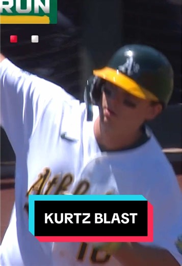 Nick Kurtz sends one out for a leadoff homer! #mlb #baseball #homerun @Athletics @Budweiser