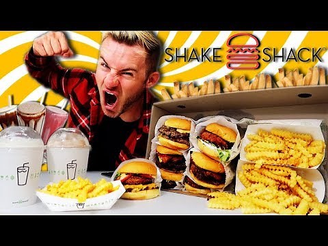 THE SUPERCHARGED SHAKE SHACK MENU CHALLENGE! (11,000+ CALORIES)