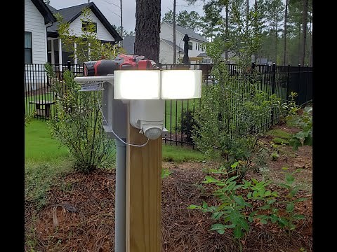 Installing Defiant 2 Head Solar Motion LED Flood Light