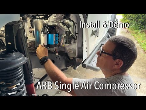 ARB Single Onboard Air Compressor Install with Under Hood Mount on Jeep Wrangler JL